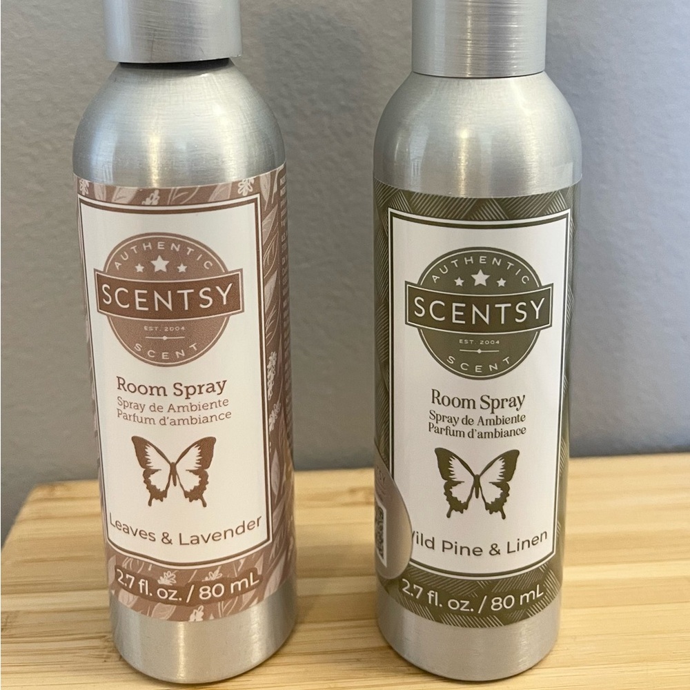 Scentsy Room Spray Set - Leaves & Lavender and Wild Pine & Linen